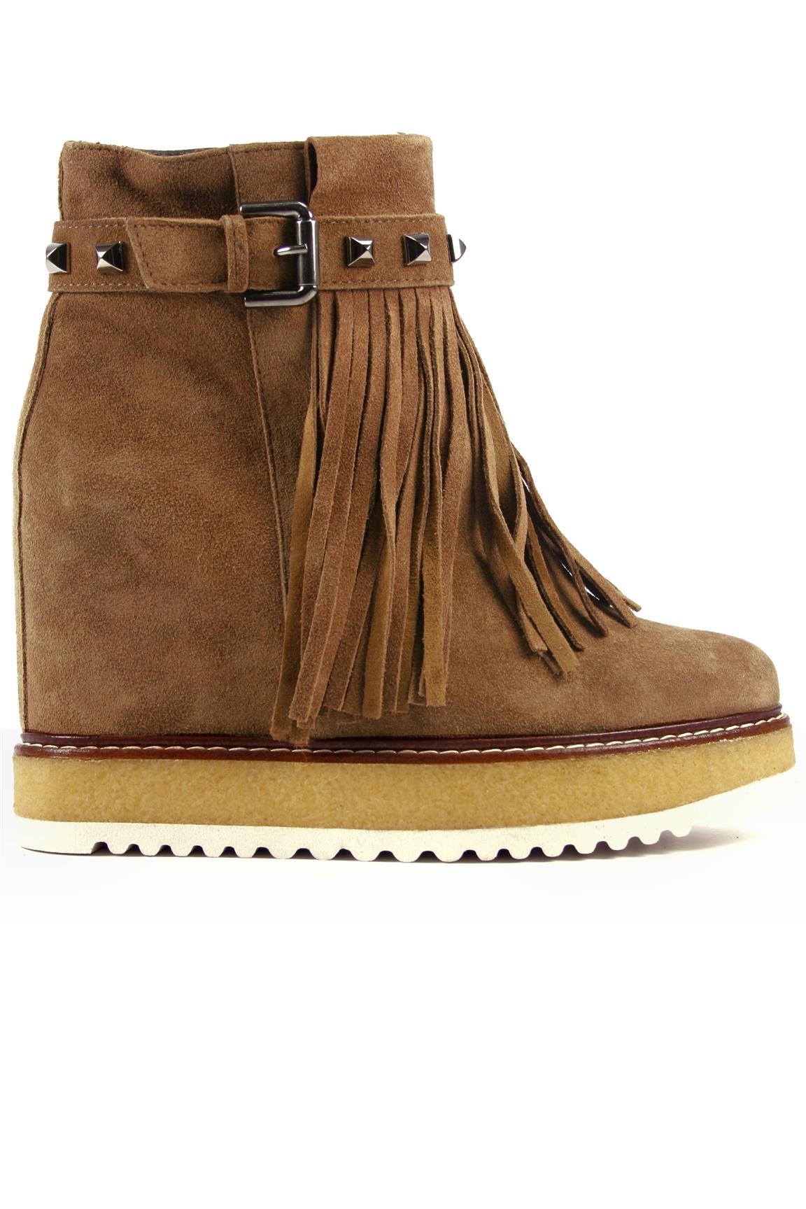 Via Altaseta Camel Suede Crepe BELLE VIE Ankle Boots / Boots