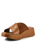 Sandal Platform Brown Leather Nubuck