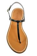 Thong Sandal Black Leather