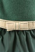 Blanche Neige Teal Tencel Leather Detail