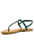 Sandal Thong Blue Sea Laminated Leather