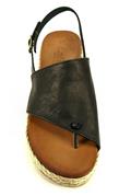 Rope Sandal Black Leather