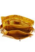 Medium Agnese Cross Body Bag Yellow Leather Malibù Fretwork