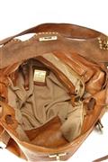 Kura Shoulder Bag Cognac Leather Rivets