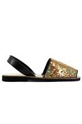 Minorchina Paillettes Oro Pelle Nera