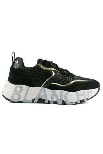 CLUB105 Black Suede Nylon Platinum Leather, VOILE BLANCHE