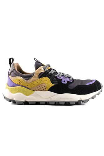 FLOWER MOUNTAINYamano 3 Black Nylon Suede Yellow Purple Beige