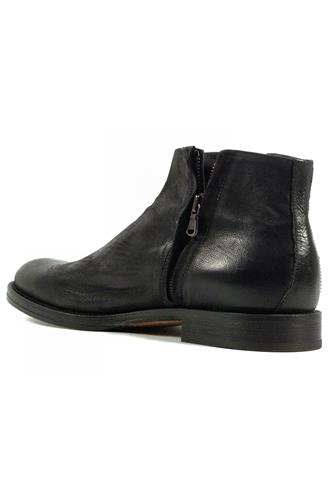 Double Zip Boot Black Oxyde Leather
