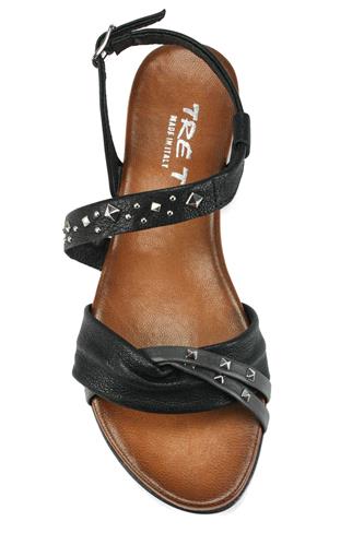 Sandal Black Leather Studs