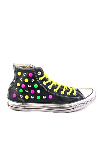 HI LEATHER NEON LTD Black Multicolor Studs, CONVERSE Limited Edition