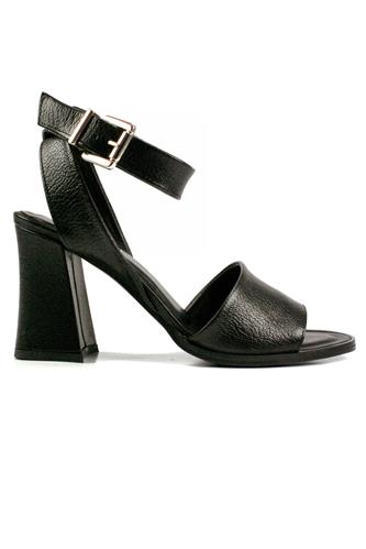 Sandal Black Leather, LATIKA