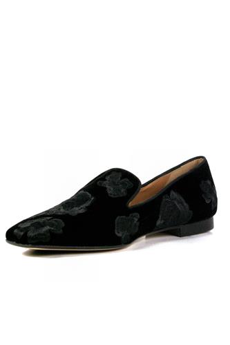 Ballerina Black Velvet Floreal Embroidery