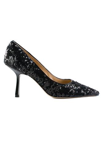 PROSPERINEDecolletè Black Paillettes Patent Leather Profile