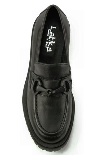 Moccasin Black Leather Fashion Application