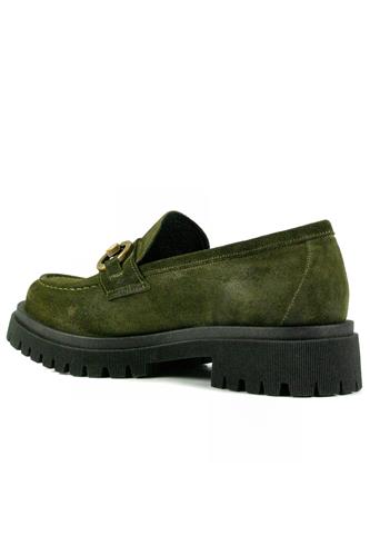 Moccasin Green Aged Suede