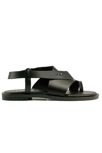 Sandal Black Leather Flip Flop