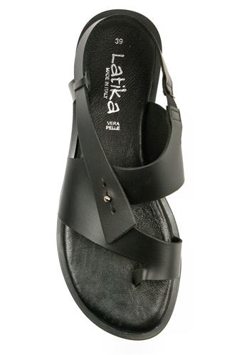 Sandal Black Leather Flip Flop