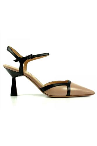 Bisia Nude Leather Black Profile, ROBERTO FESTA