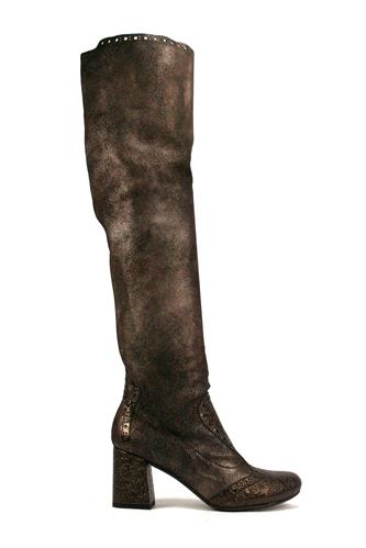 Blanche Cocoa Terenz Laminated Leather Suede, MINA BUENOS AIRES
