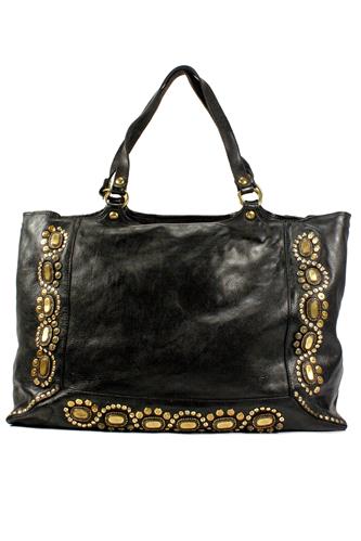 CAMPOMAGGIShopping Cassiopea Black Leather Studs