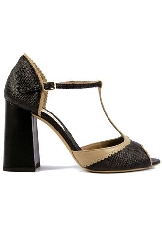 Carlotta Black Rafia Sand Leather, MINA BUENOS AIRES