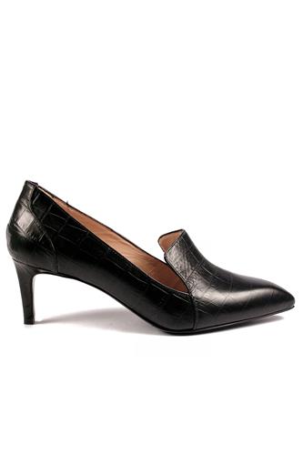 Shoes Black Crocodile Printed Leather, GAIA D’ESTE