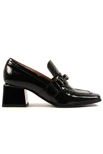 Moccasin Black Gelè Mousse Patent Leather, FABI