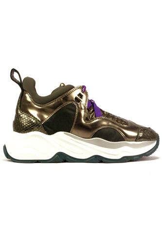 Lamaxi Bronze Laminate Leather Nylon Purple, FABI