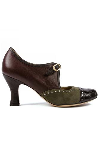 Gloria Black Army Bordeaux Leather, MINA BUENOS AIRES