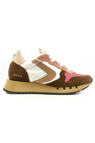 Magic White Nylon Pink Suede Brown, VALSPORT