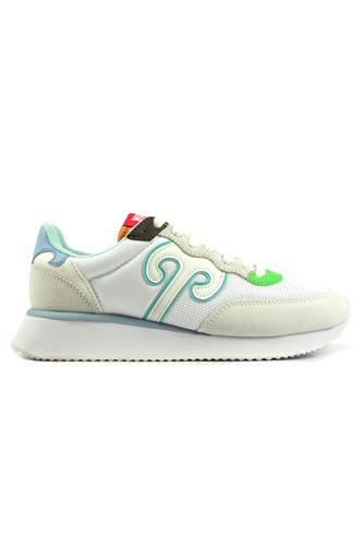 WUSHUMaster White Mesh Suede Light Blue Green Leather