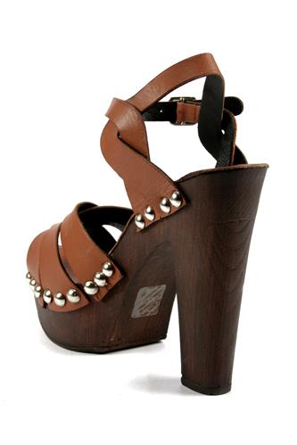 Nathalie Wedge Sandal Brown