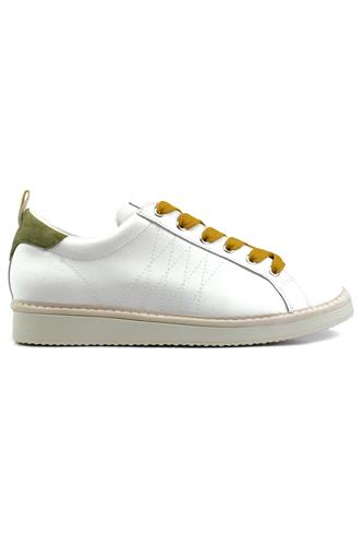 PANCHICP01 Leather Suede Laces White Green Yellow