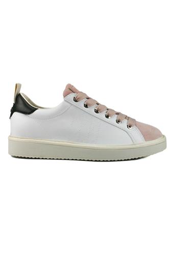PANCHICP01 White Leather Pink Suede