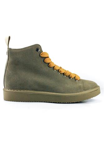 PANCHICP01 Walnut Suede Yellow Laces