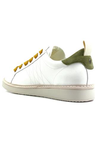 P01 Leather Suede Laces Yellow Green White