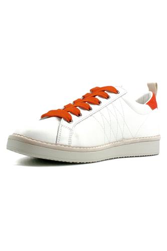 P01 Leather Suede Laces Green Orange White