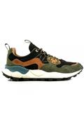 Yamano 3 Mesh Nero Camoscio Verde Militare Cuoio