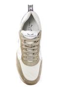 Magg White Nylon Leather Grey Sand Suede