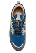 Yamano 3 Blue Navy Nylon Grey Suede
