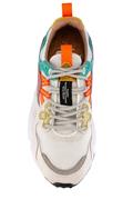Yamano 3 White Net Fuxia Light Blue Green Suede