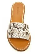 Mule Sandal Rock Stamped Leather Python