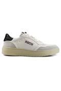 Slam Pelle Camoscio Bianco Talloncino Nero