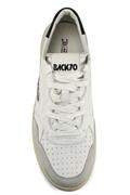Slam Pelle Camoscio Bianco Talloncino Nero