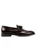 Mocassino Nappine Pelle Texture Aubergine