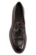 Mocassino Nappine Pelle Texture Aubergine
