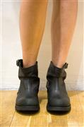 Low Biker Black Used Leather