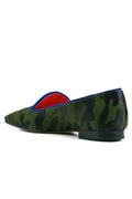Ballerina Cavallino Mimetico Profilo Camoscio Bluette