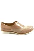 Lace-Up Pink Leather and Suede
