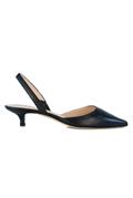 Low Heel Chanel Black Leather